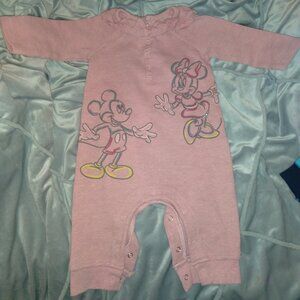 Disney baby mickey and minnie one piece 6/9 month.              B5